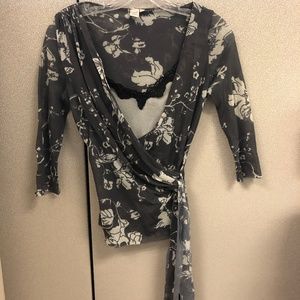 Sweet Pea Womens Anthropologie Shirt Mesh Knit Top